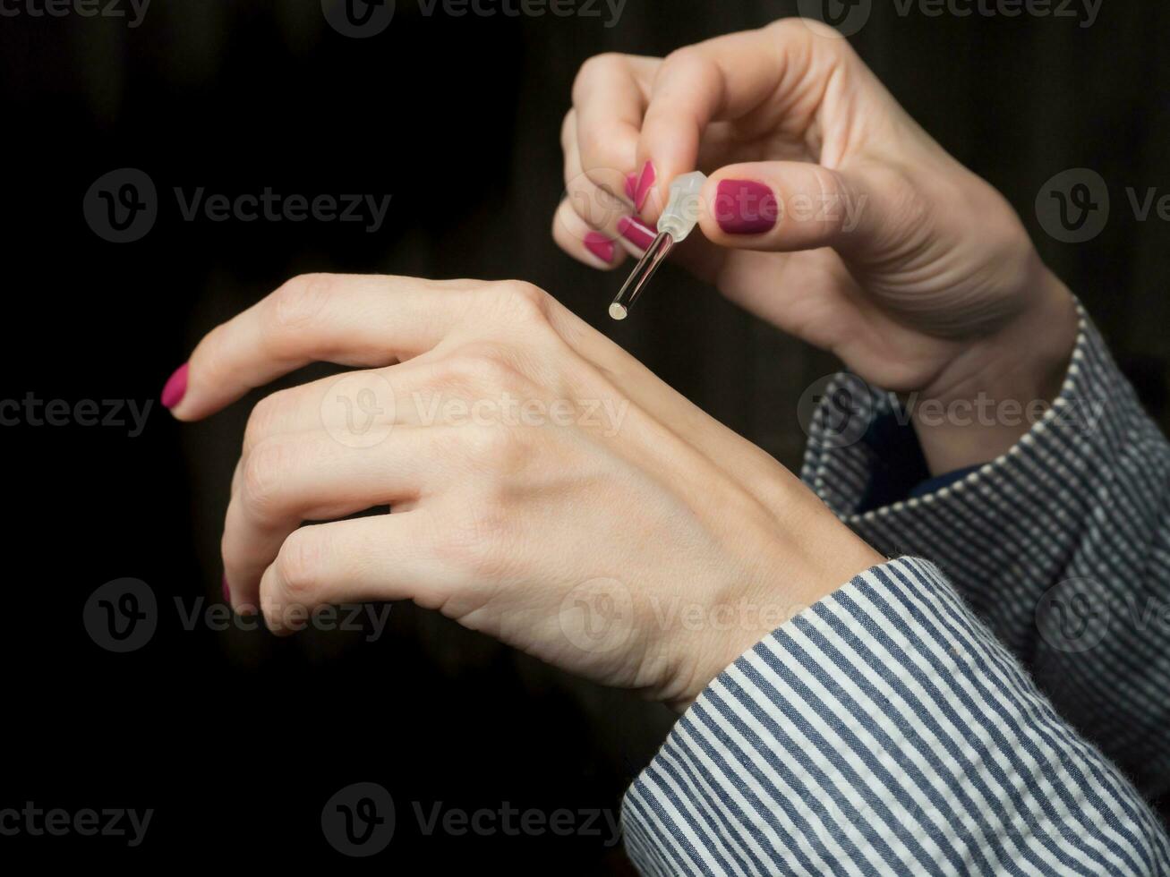 Arab perfume, oil attar in a mini bottle. photo
