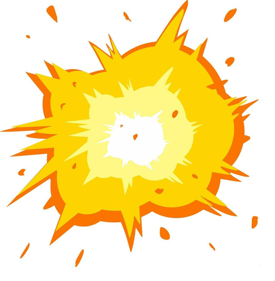 Explosion blasting bomb effect damage vector illustration art