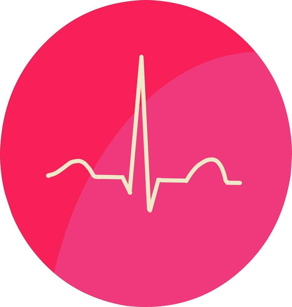 Heartbeat ekg ecg electrocardiogram pink icon vector illustration. Fit for logo of medical team.