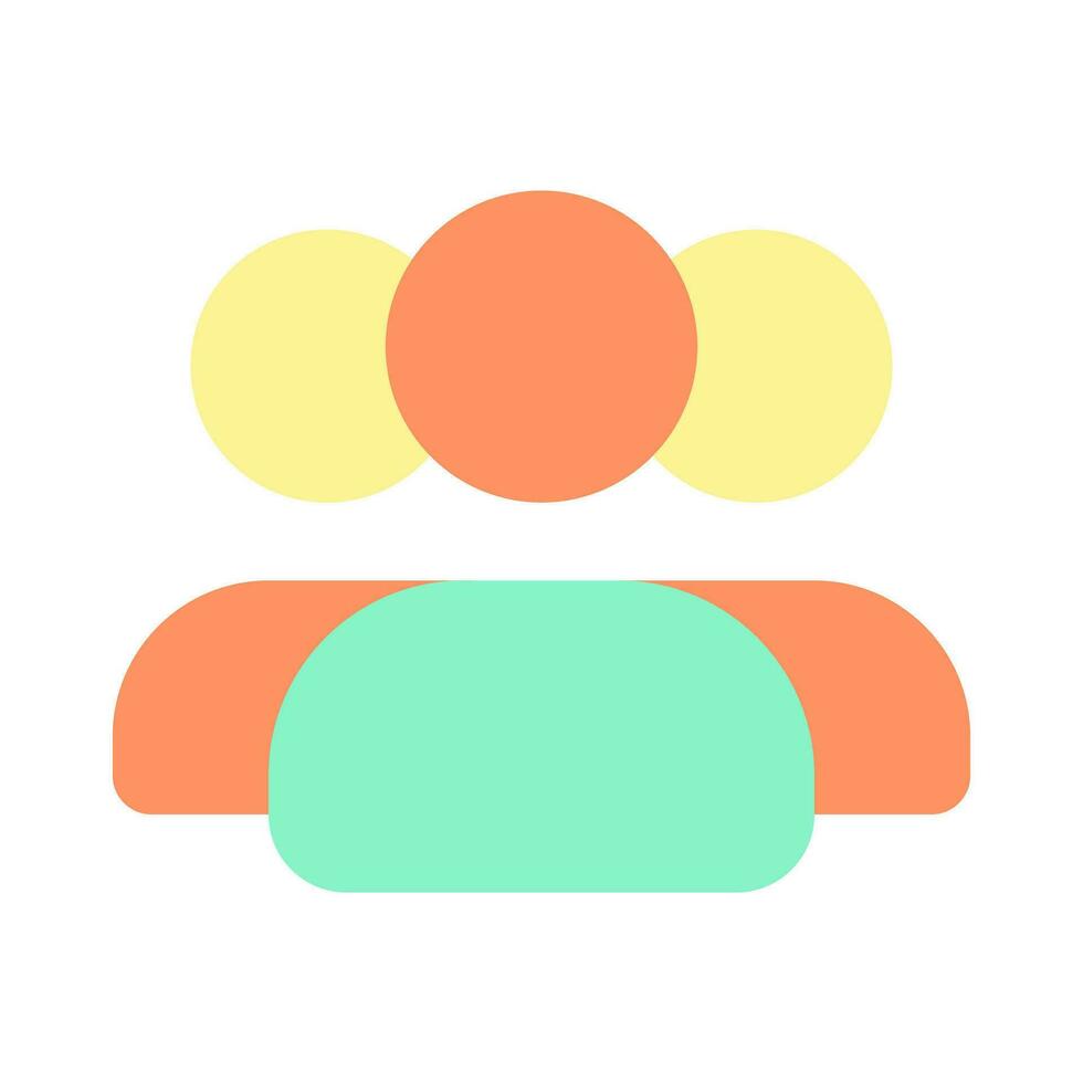 Online community flat color ui icon. Social media group invitation. Teamwork digital tools. Simple filled element for mobile app. Colorful solid pictogram. Vector isolated RGB illustration