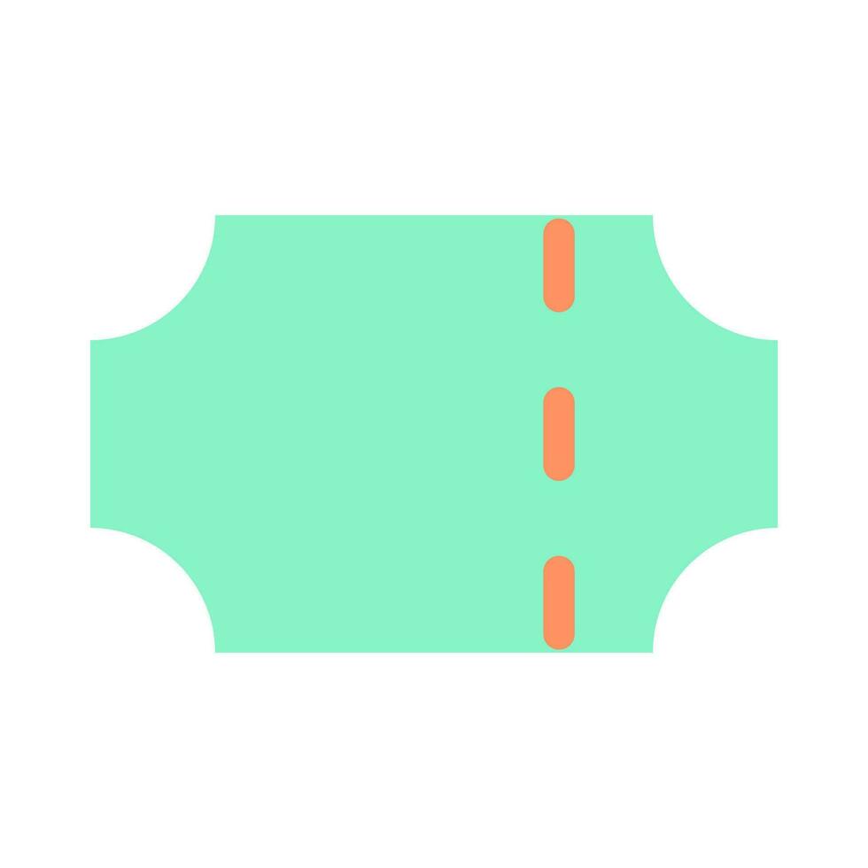 Ticket booking flat color ui icon. Voucher for loyal customer. Passenger and event pass. Simple filled element for mobile app. Colorful solid pictogram. Vector isolated RGB illustration