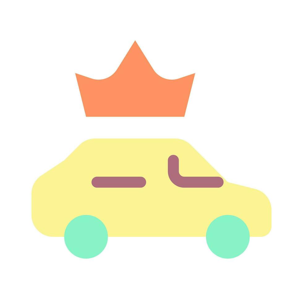 prima Taxi Servicio plano color ui icono. lujo automóviles para pasajeros en línea orden. sencillo lleno elemento para móvil aplicación vistoso sólido pictograma. vector aislado rgb ilustración