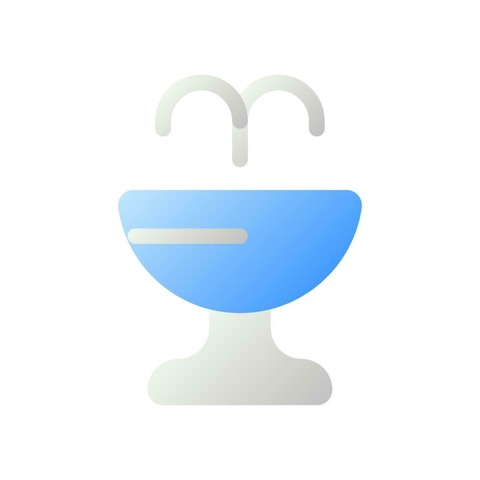 Public water fountain flat gradient two-color ui icon. Drinking source. GPS navigation. Place on map. Simple filled pictogram. GUI, UX design for mobile application. Vector isolated RGB illustration