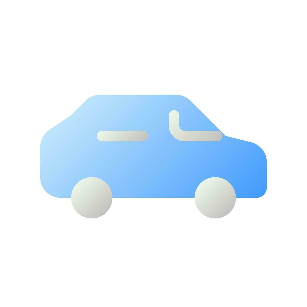 automóvil plano degradado bicolor ui icono. conducción coche. pasajero vehículo. transporte modo. sencillo lleno pictograma. interfaz gráfica de usuario, ux diseño para móvil solicitud. vector aislado rgb ilustración