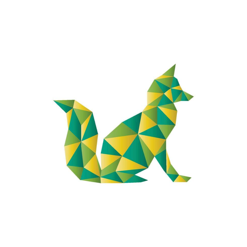 vector illustration fox geometric