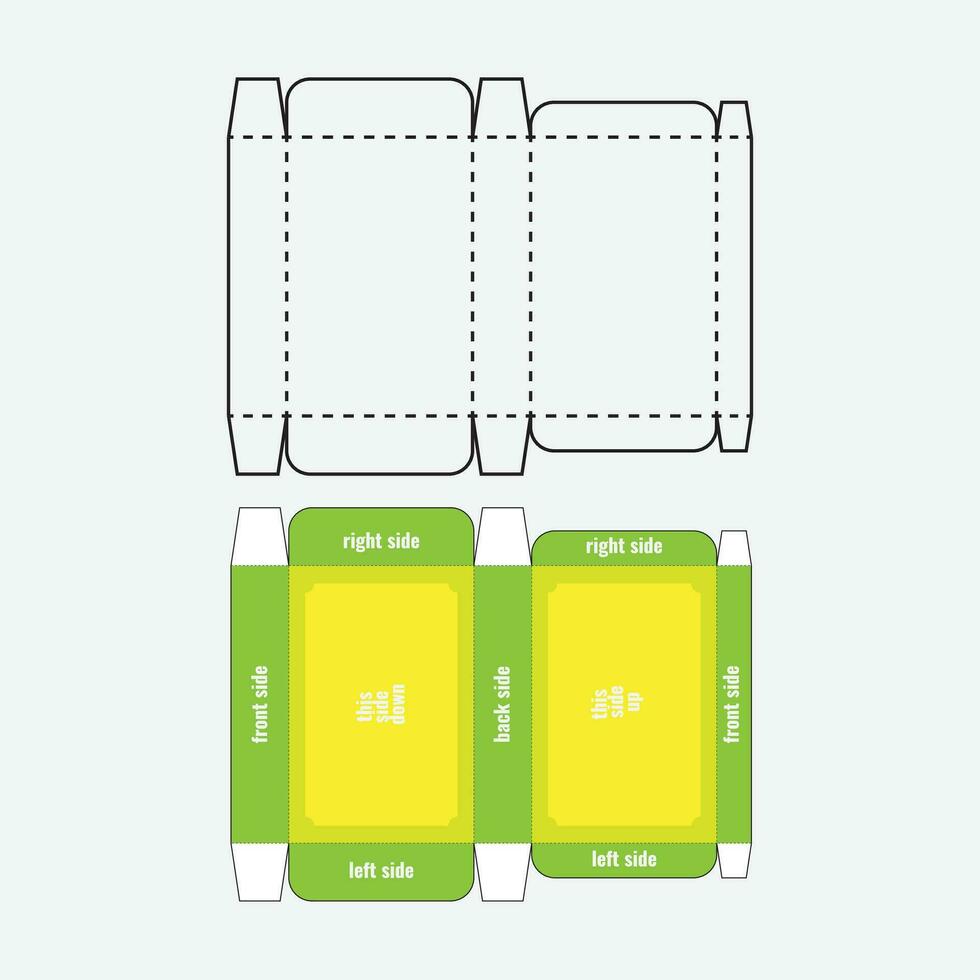 folding box packaging design vector