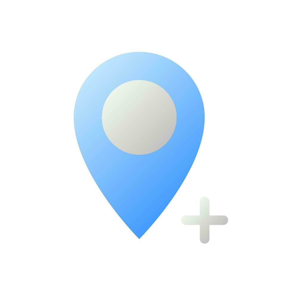 Add place to map flat gradient two-color ui icon. Highlight area. Current location address. Simple filled pictogram. GUI, UX design for mobile application. Vector isolated RGB illustration