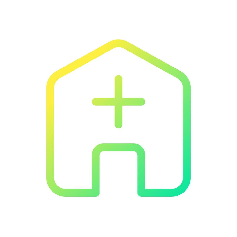 Add address pixel perfect gradient linear ui icon. Delivery service. Mail recipient information. Line color user interface symbol. Modern style pictogram. Vector isolated outline illustration