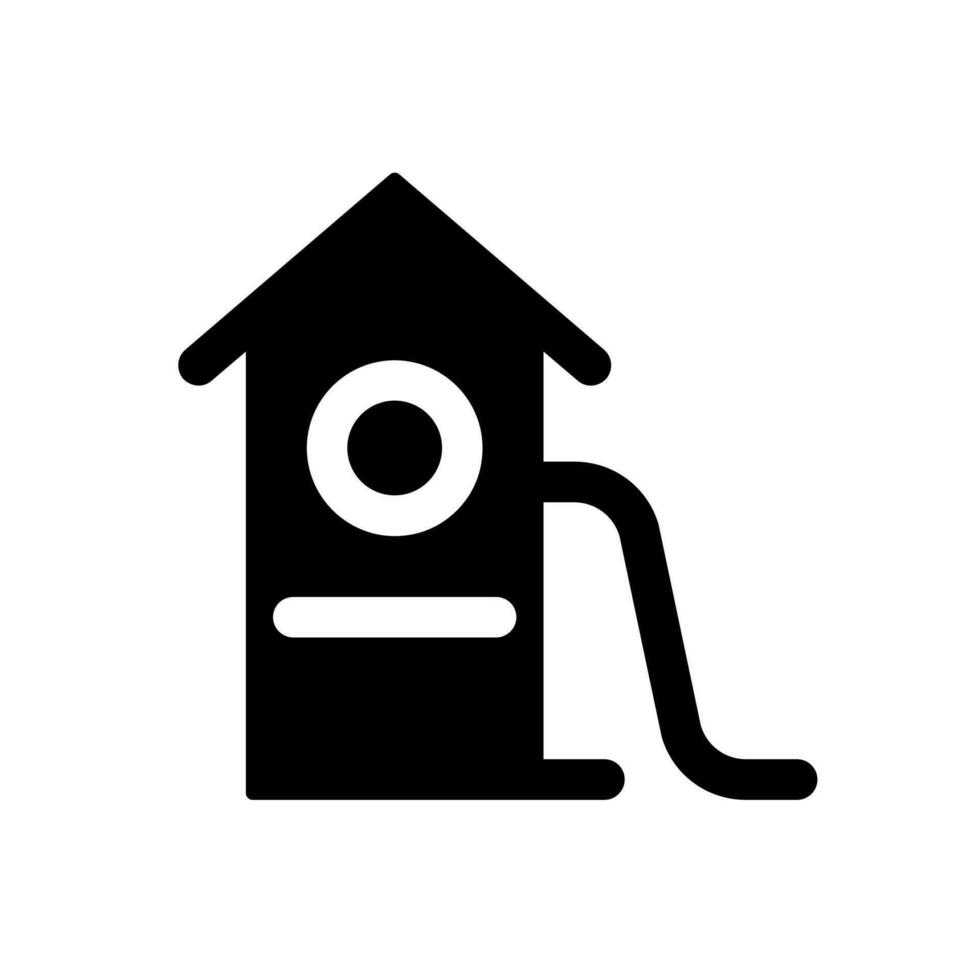 patio de recreo ubicación negro glifo ui icono. jugar parque para niños