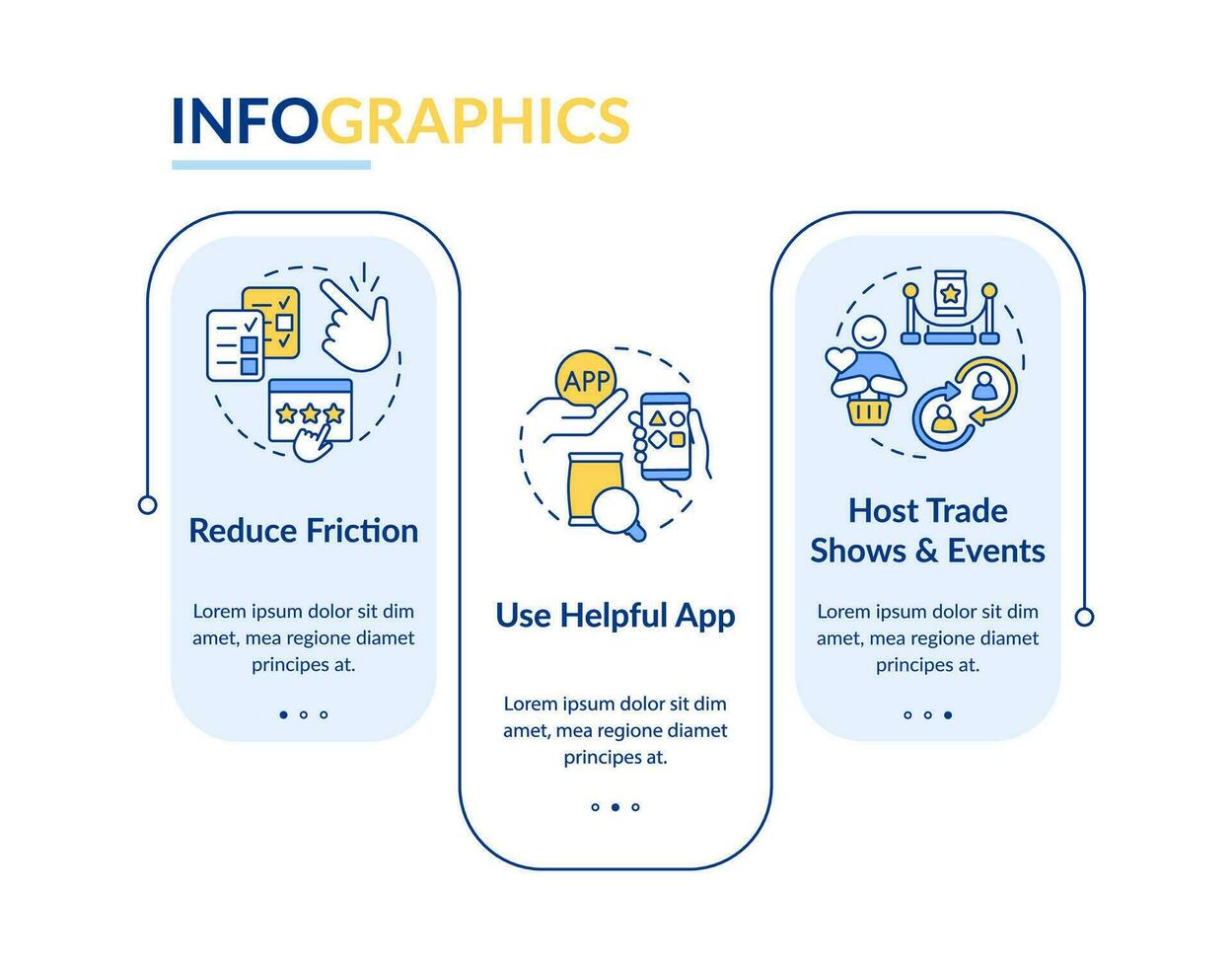 Collecting reviews approaches rectangle infographic template. Data visualization with 3 steps. Editable timeline info chart. Workflow layout with line icons vector