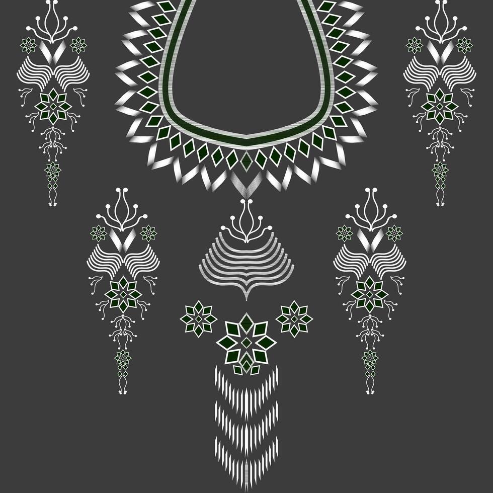 Background patterns Neckline from geometric shapes for shirts vector