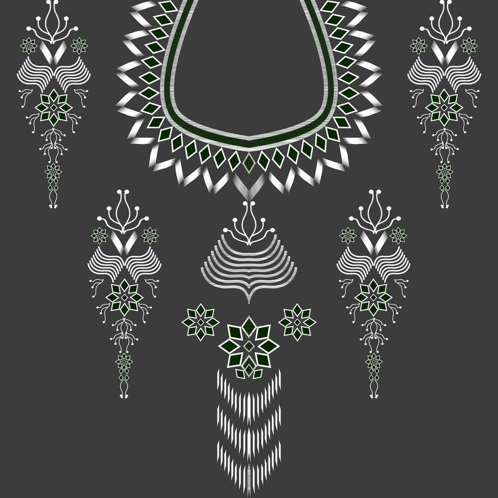 Background patterns Neckline from geometric shapes for shirts vector