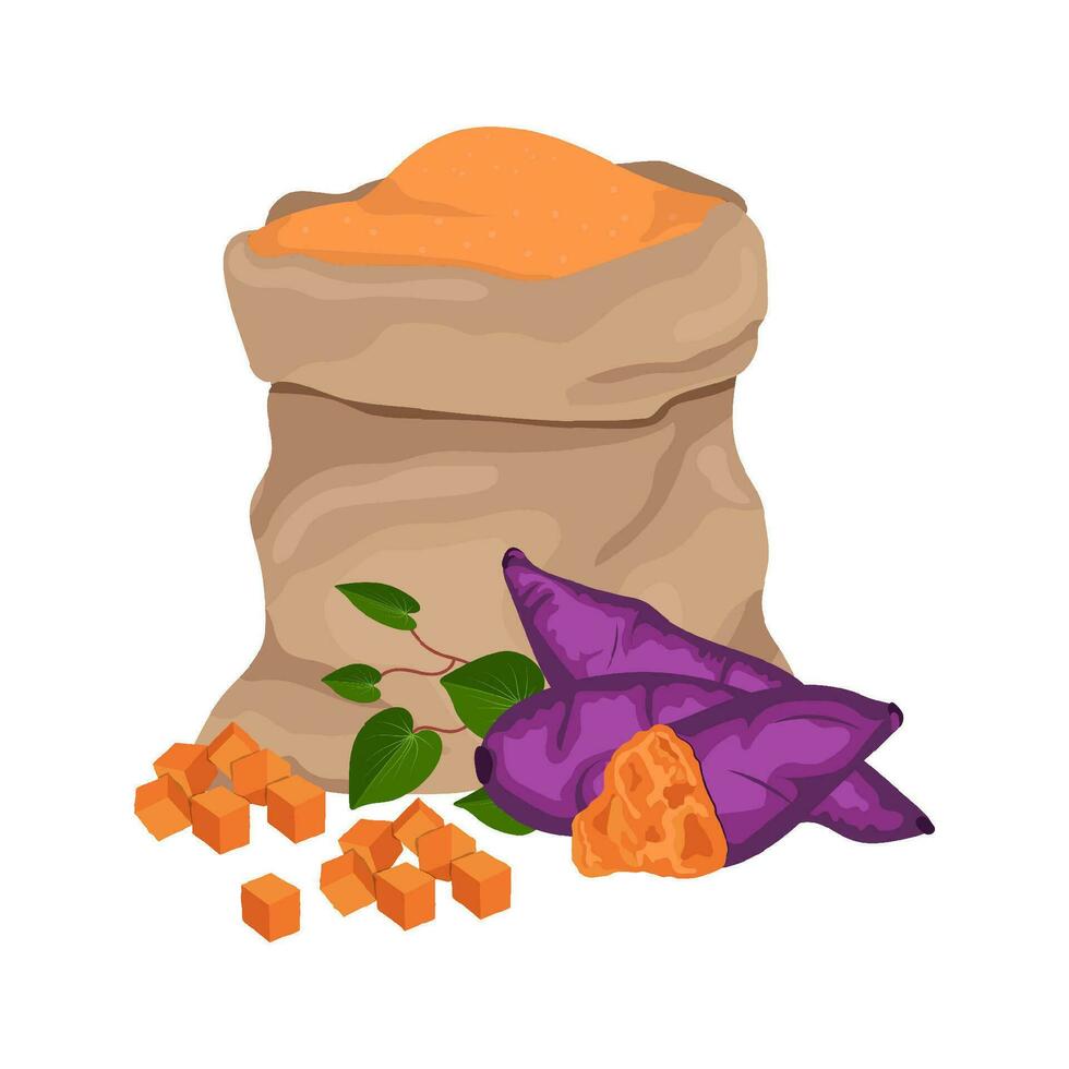 sweet potato vector clip art element, cassava, ubi jalar