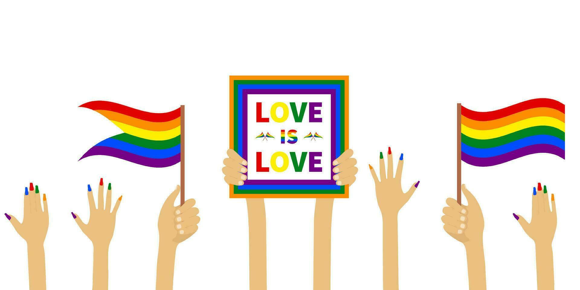 Pride LGBT Element clip art Colorful rainbow LGBTQ pride month celebration background social media vector