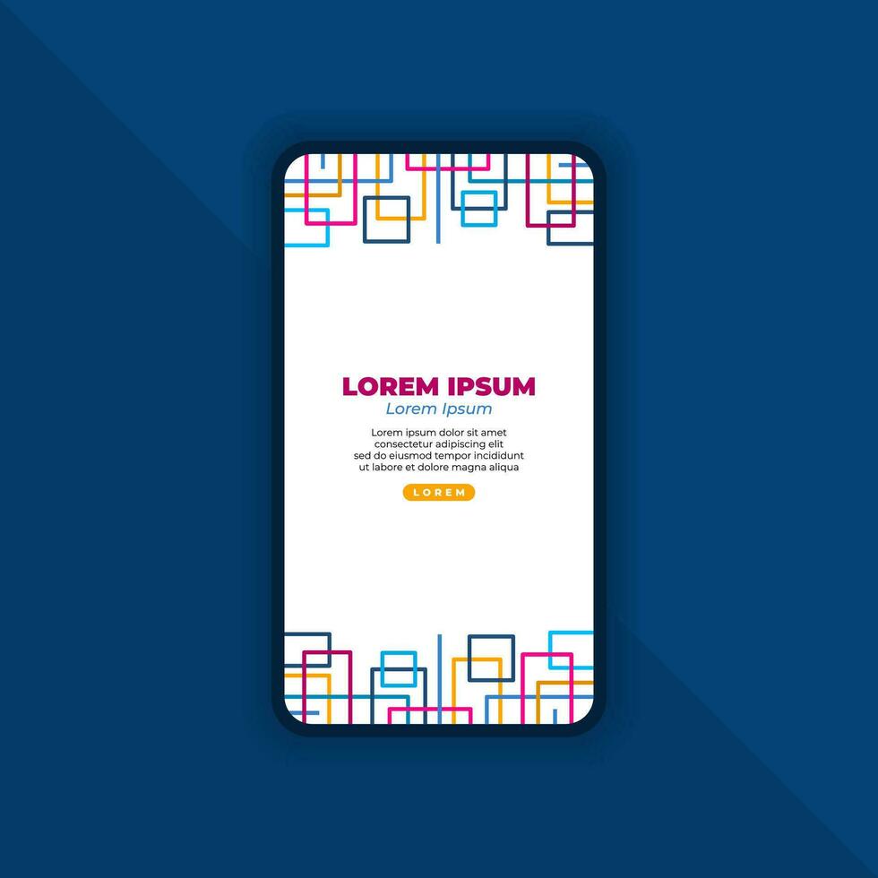 Abstract Mobile Landing Page Design vector