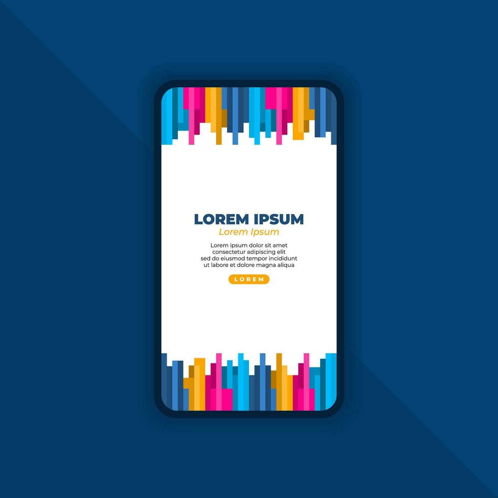 Abstract Mobile Landing Page Design vector