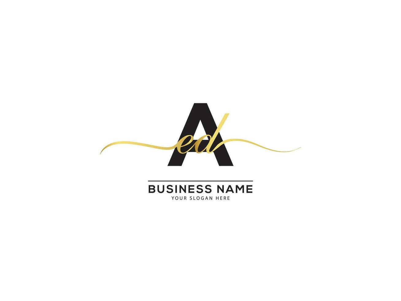 Initial AED Logo Icon Vector Signature Letter Design