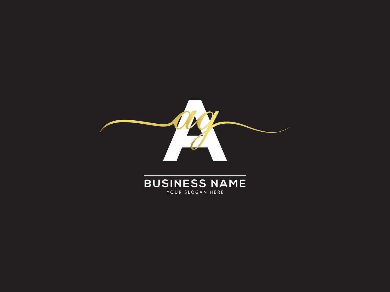 Signature AAG Logo Icon, Creative aag Luxury Logo Icon Vector art