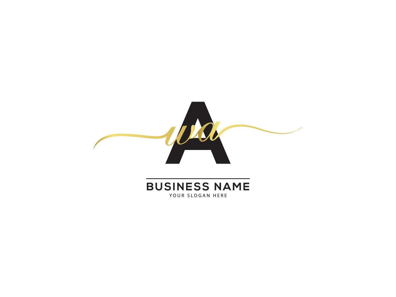 Abstract Signature AVA Luxury Logo Letter Design vector