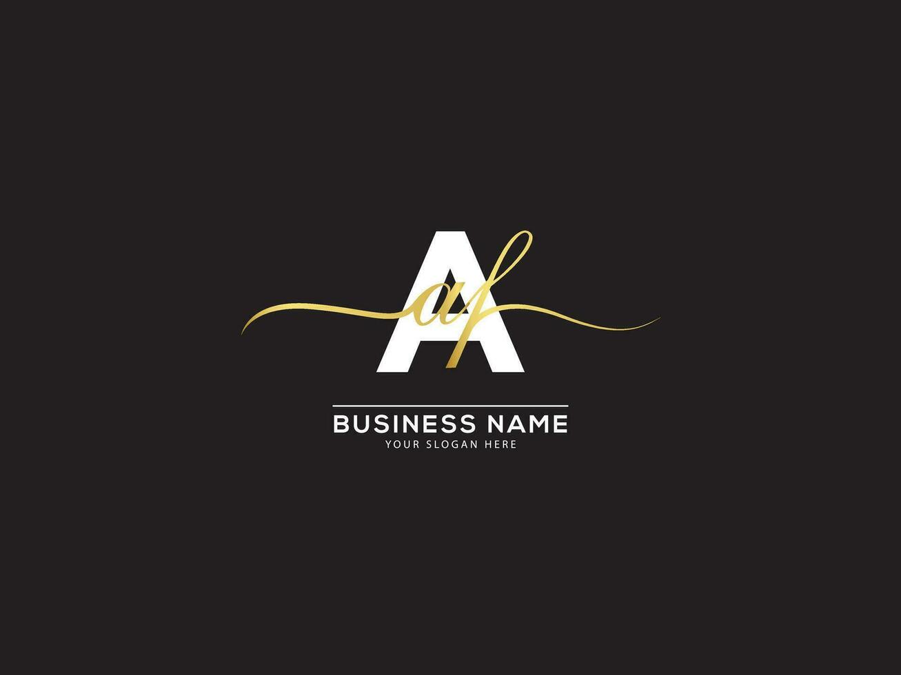 Signature AAF Logo Icon, Creative aaf Luxury Logo Icon Vector art