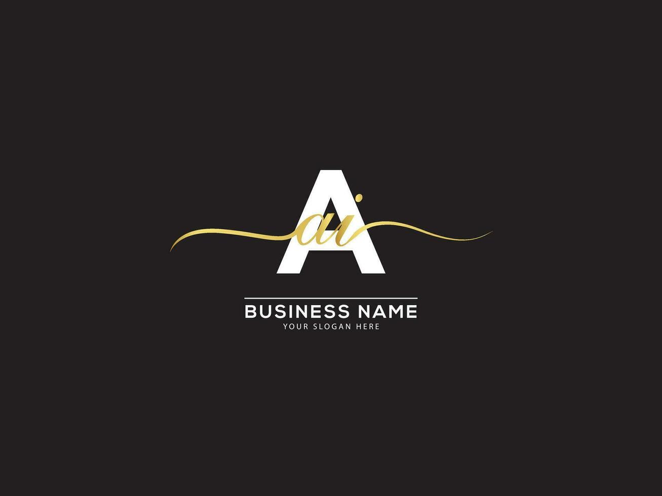 Signature AAI Logo Icon, Creative aai Luxury Logo Icon Vector art