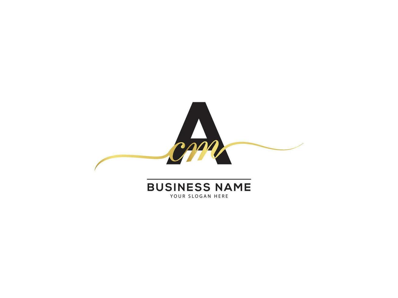Business ACM Signature Letter Logo Icon Vector Stock
