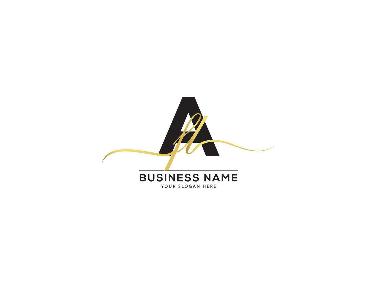 Minimalist AFL Luxury Signature Logo Icon Vector Art