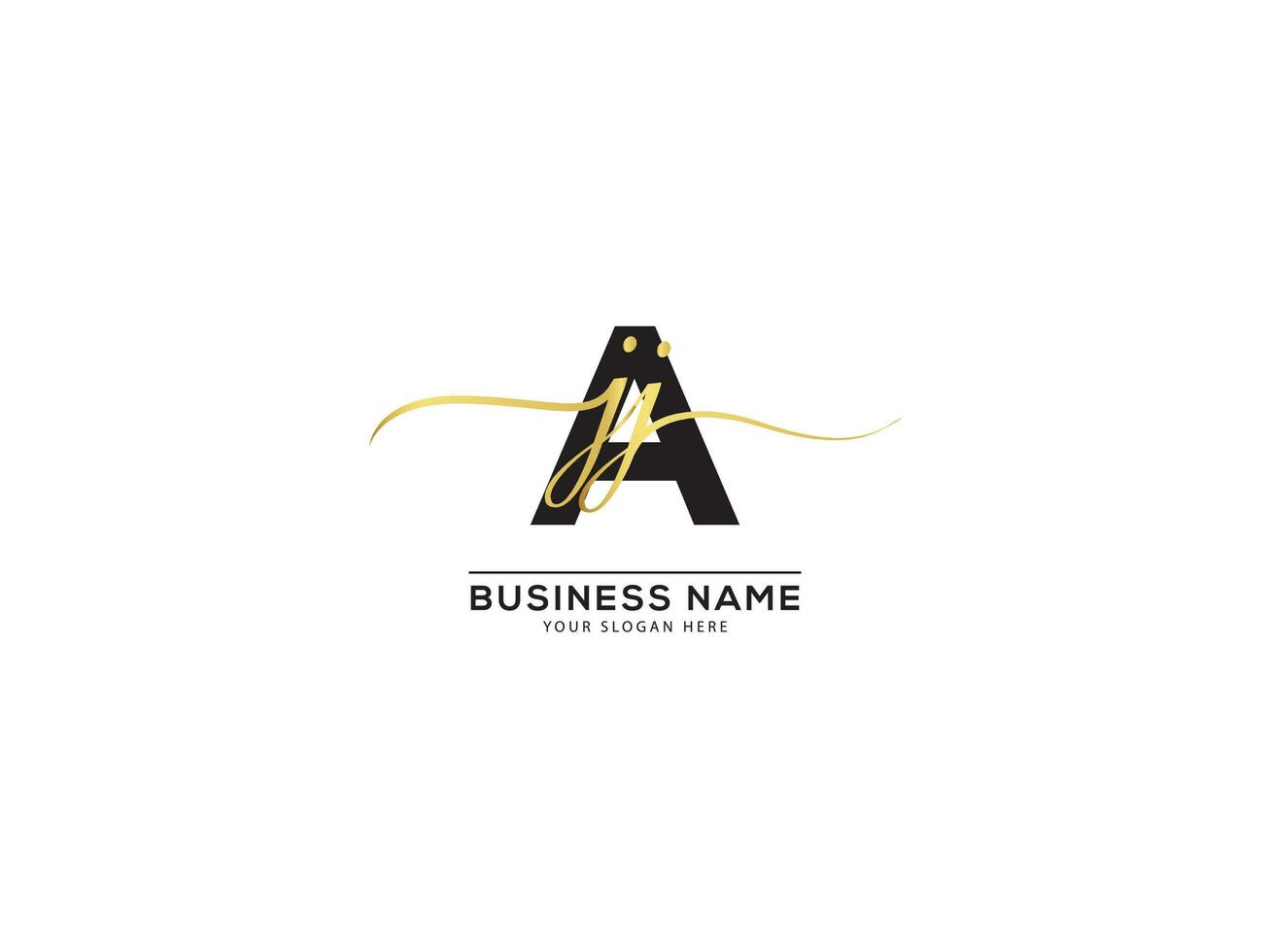 Initial Signature AJJ Logo Letter Design For Business vector