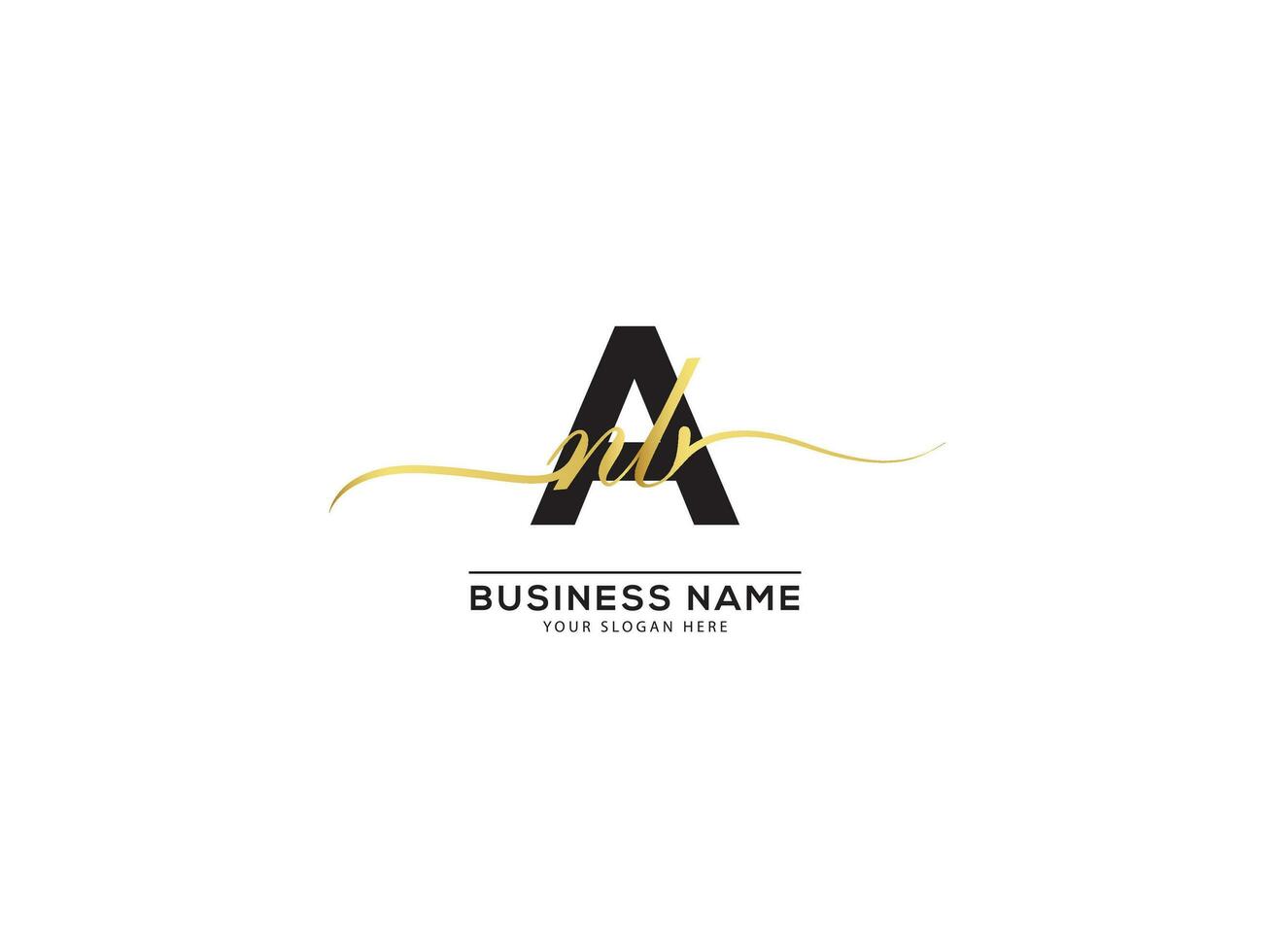 Minimalist ANB Luxury Signature Logo Letter Vector Art