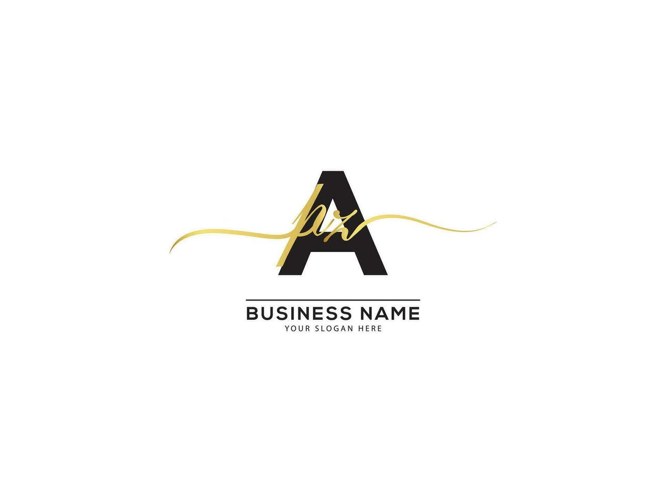Initial Luxury APZ Logo Icon Vector Signature Letter