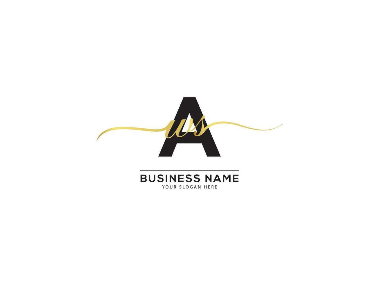 Abstract Signature AVS Luxury Logo Letter Design vector