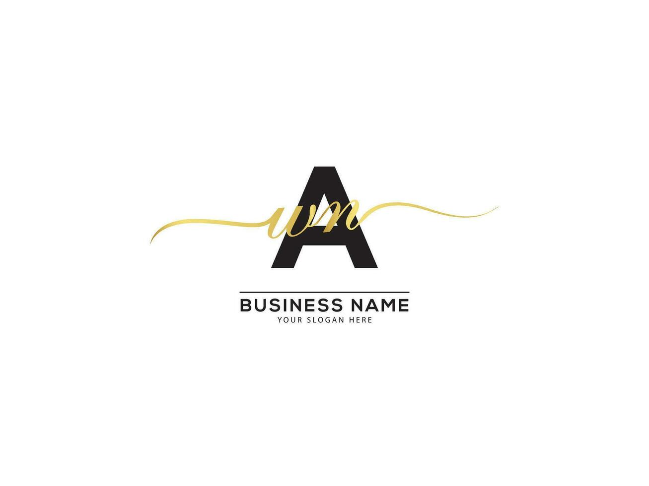 Abstract Signature AVN Luxury Logo Letter Design vector