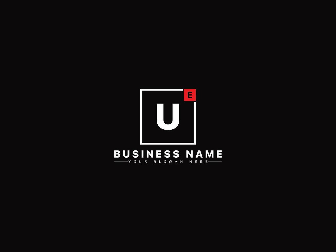Minimal Eu Square Logo Image, Square EU Logo Letter Vector Icon