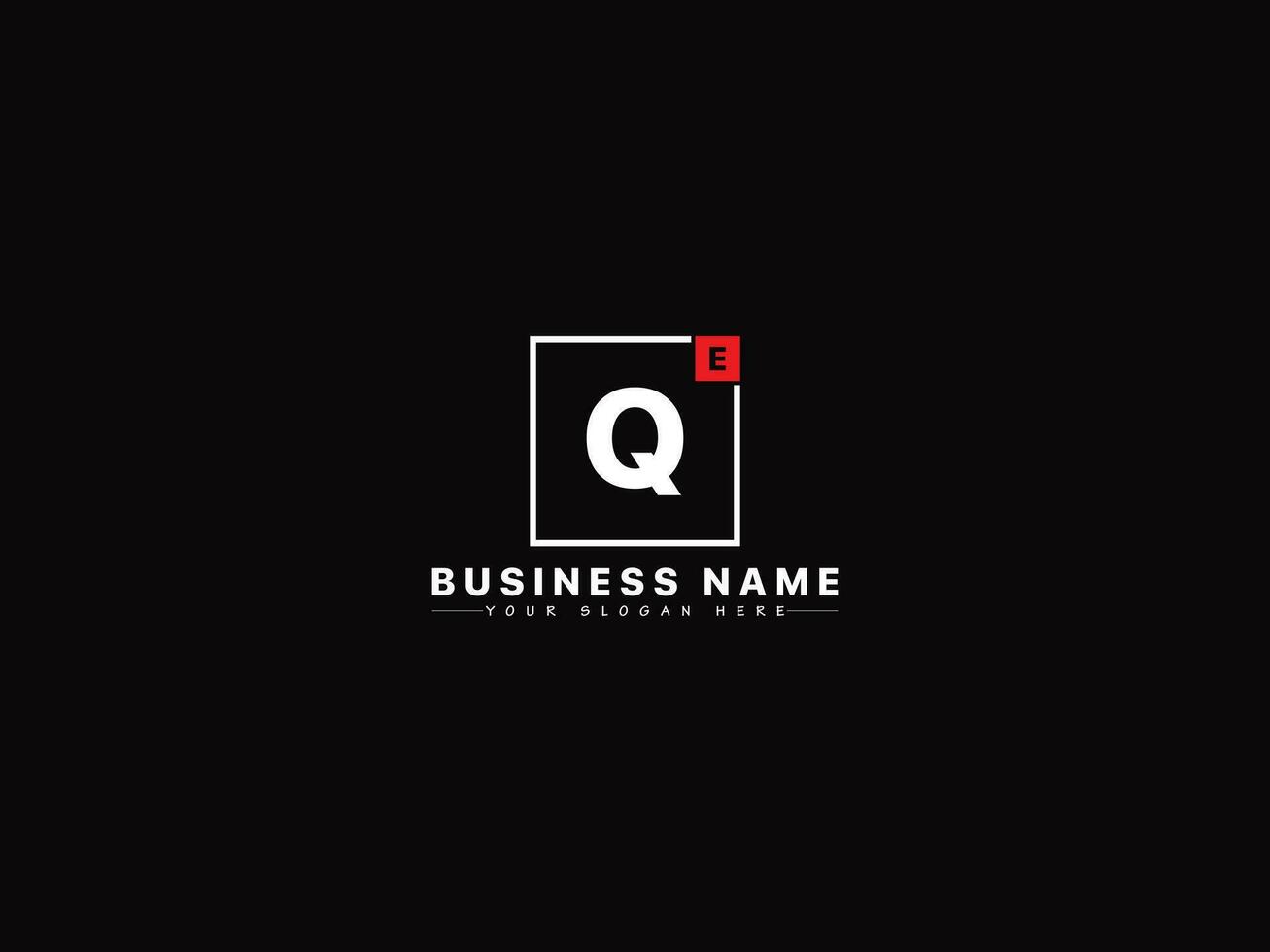 Minimal Eq Square Logo Image, Square EQ Logo Letter Vector Icon