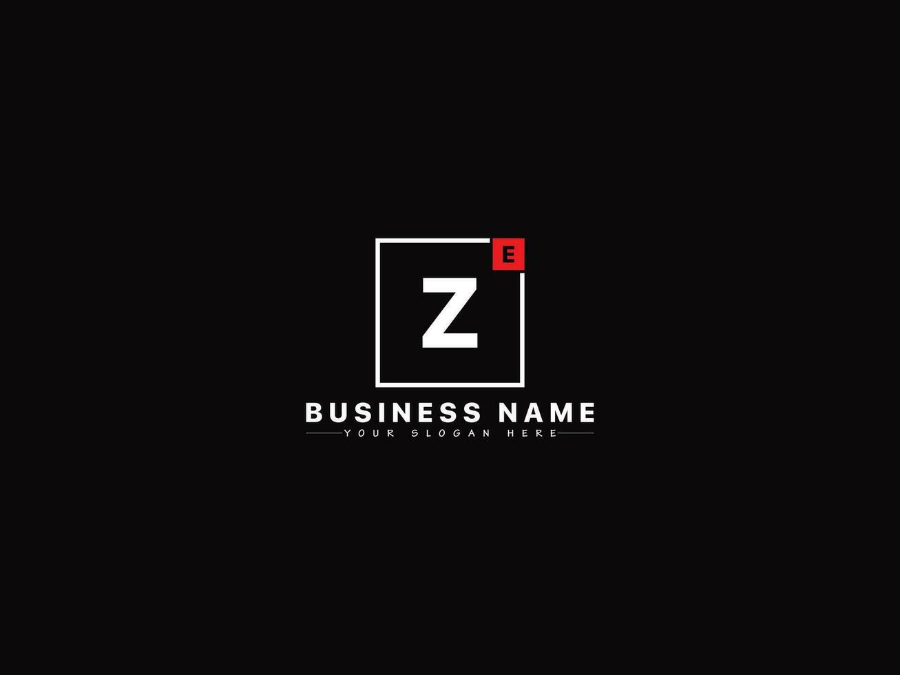 Minimal Ez Square Logo Image, Square EZ Logo Letter Vector Icon