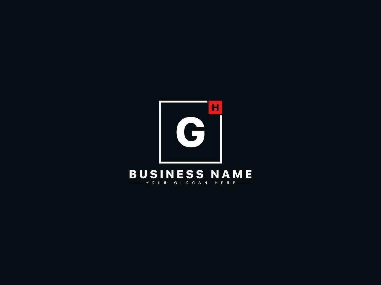 Minimalist Hg Square Letter Logo, Monogram HG Logo Icon vector