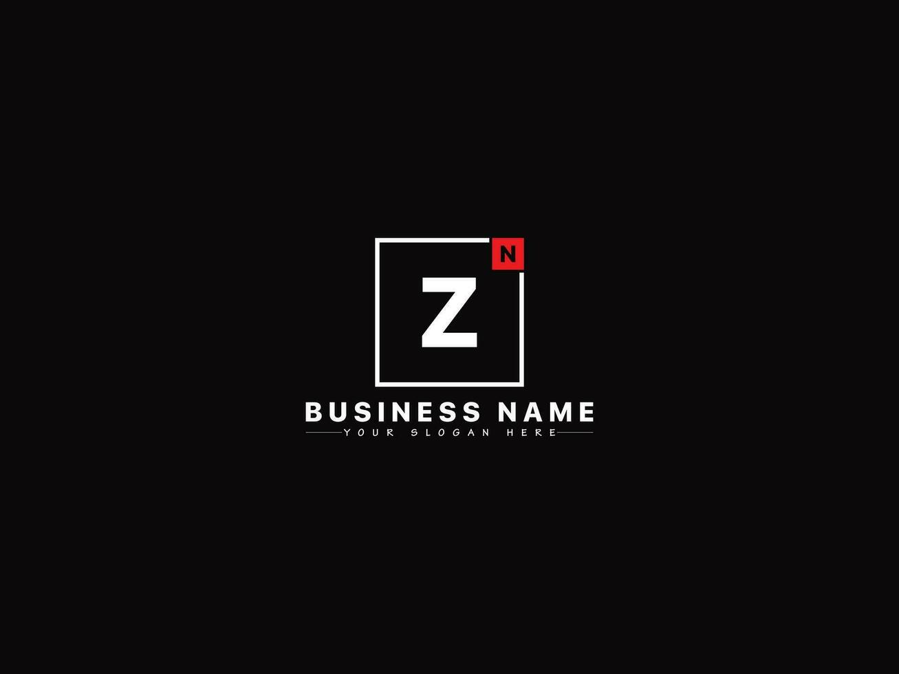 Initial Nz Square Logo Image, Creative Shape NZ Letter Logo Design vector