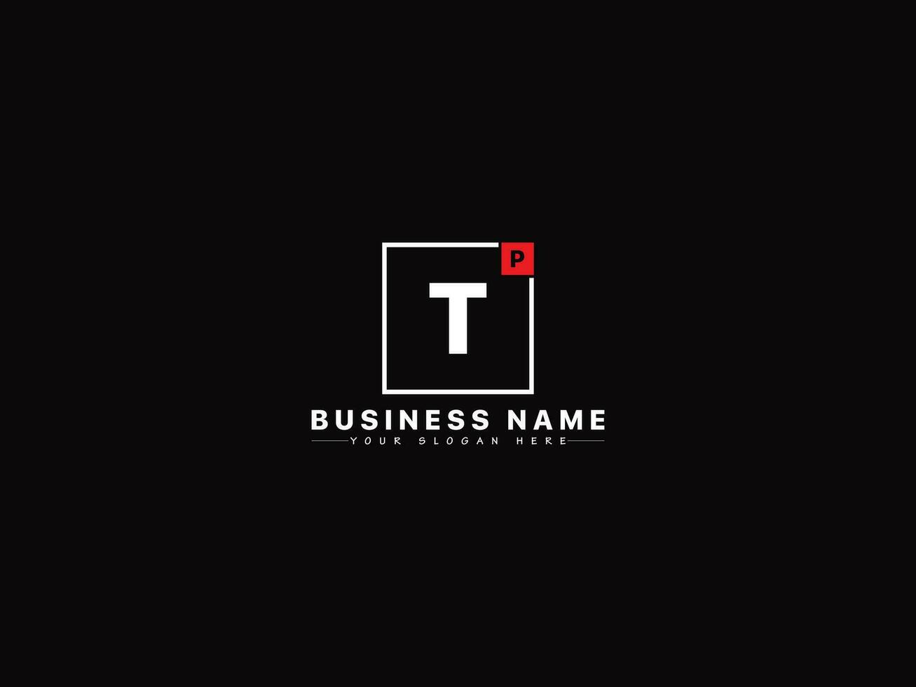 Monogram Pt Logo Design, Square Alphabet PT Letter Logo Icon vector