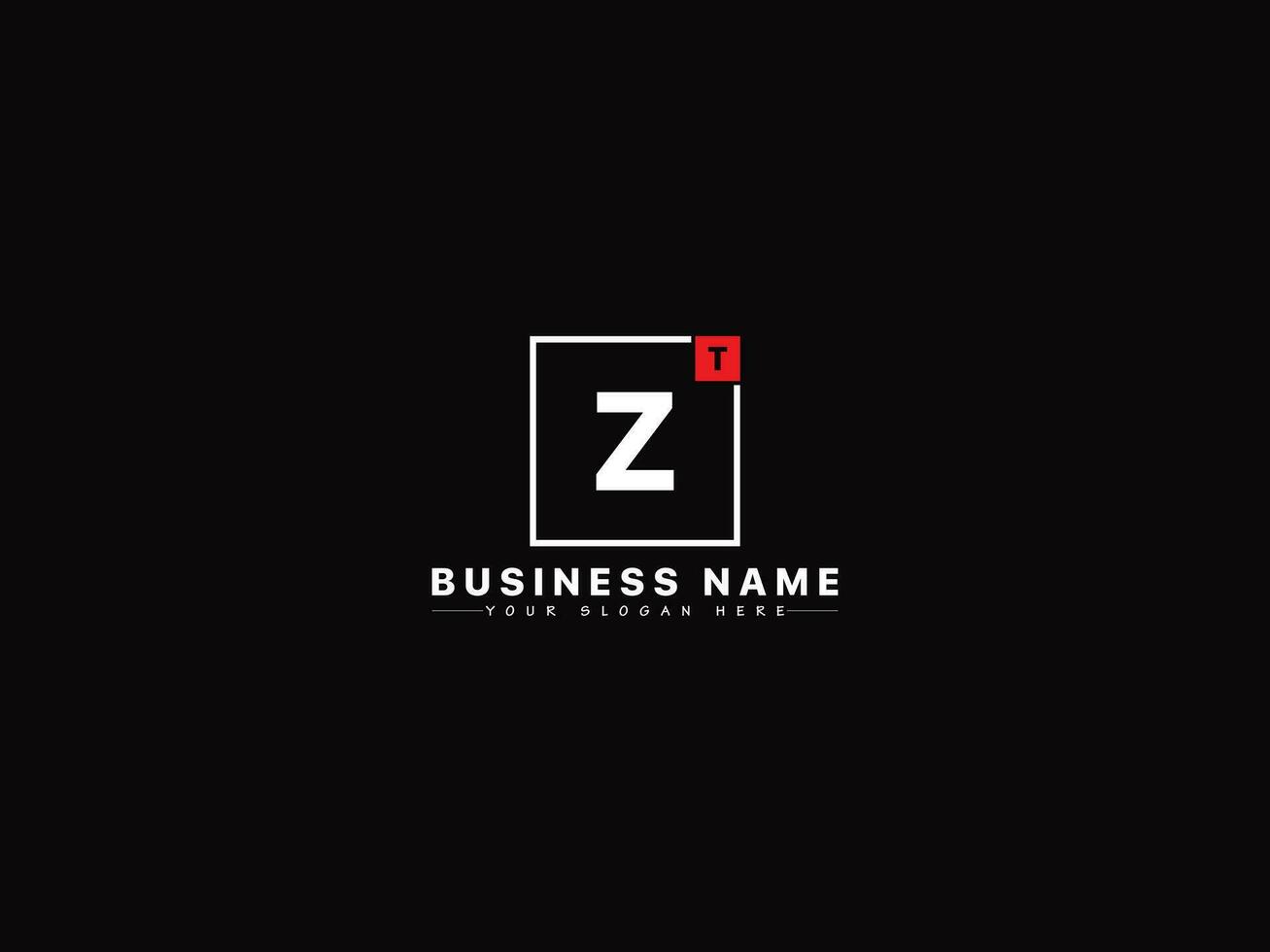 Colorful Tz Shape Logo Icon, Minimalist Square TZ Logo Letter Design vector