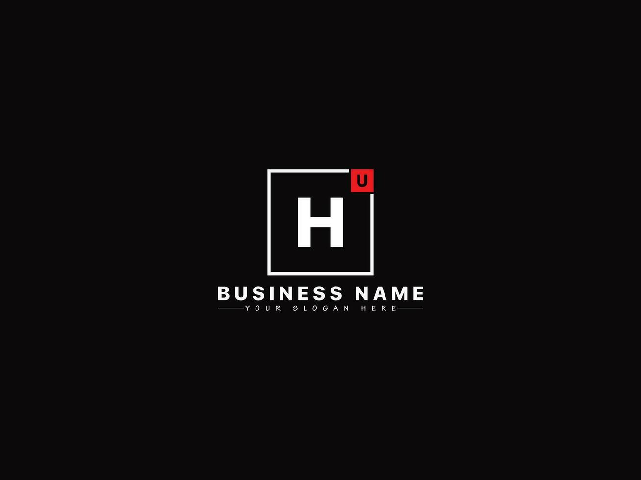 Creative Uh Square Logo Icon, stylish Shape UH Logo Letter Design vector