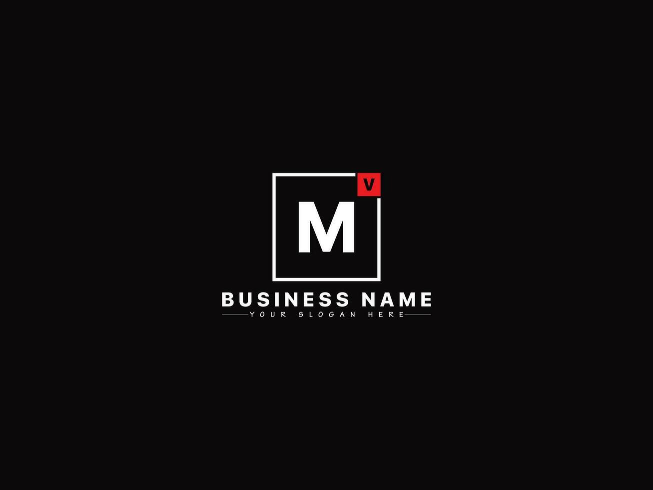 Simple Square Vm Logo Icon, Square Shape VM Luxury Logo Icon Vector