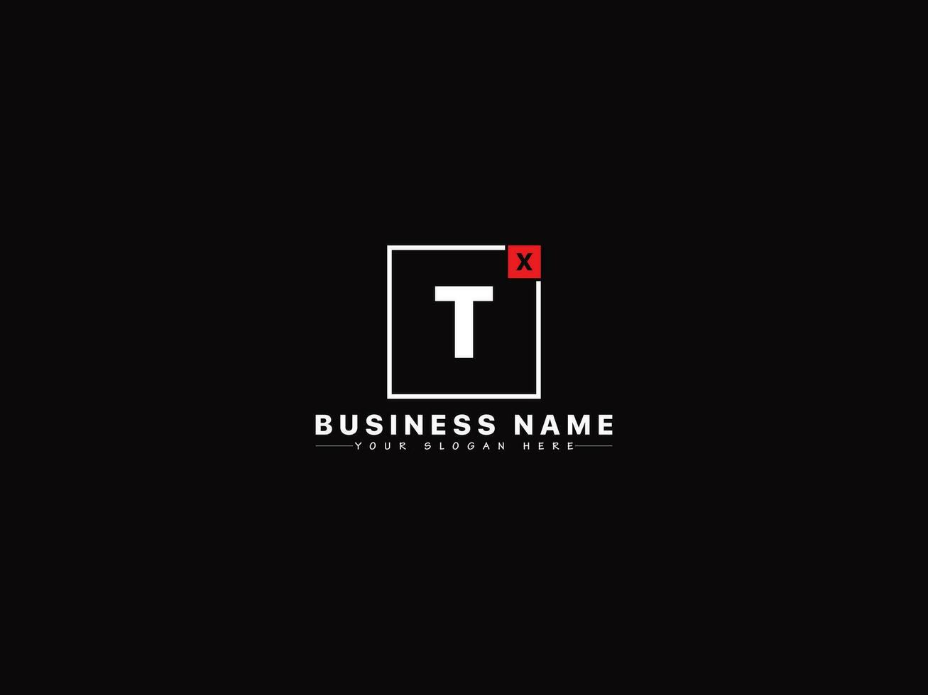 Monogram Luxury Xt Square Logo Letter, Minimal Colorful XT Logo Design vector