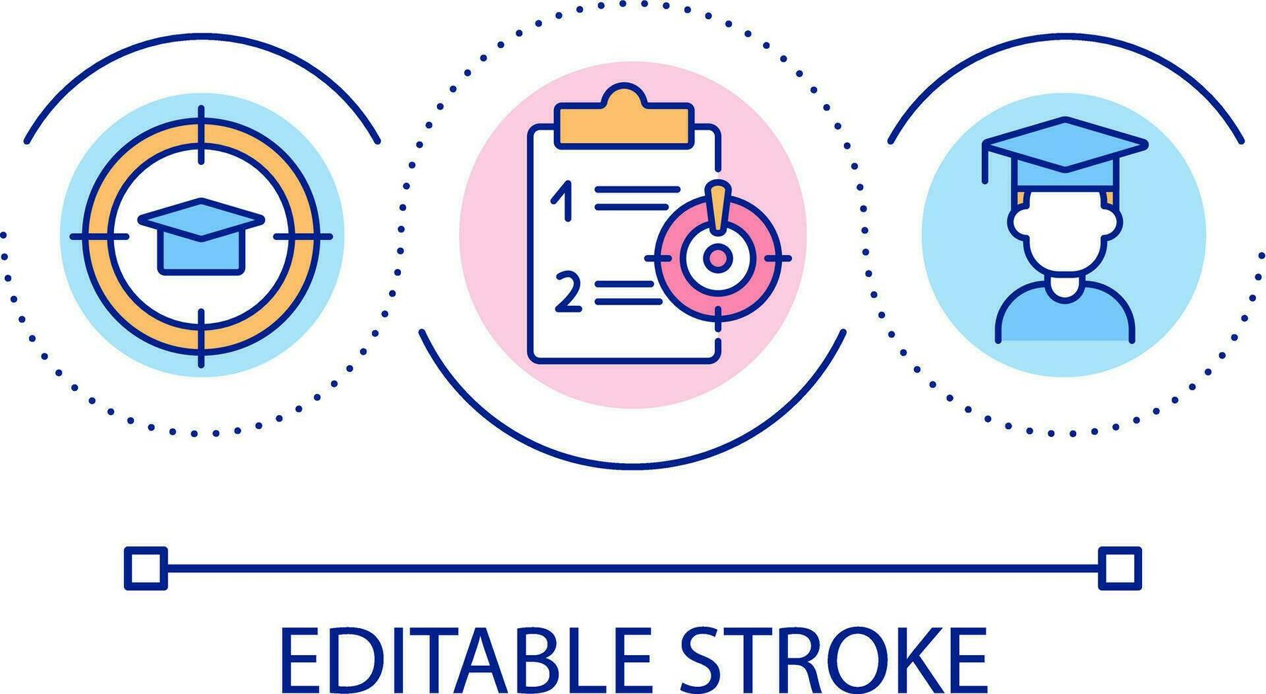 Student task management loop concept icon. Completing essential tasks abstract idea thin line illustration. Successful learning strategy. Isolated outline drawing. Editable stroke vector