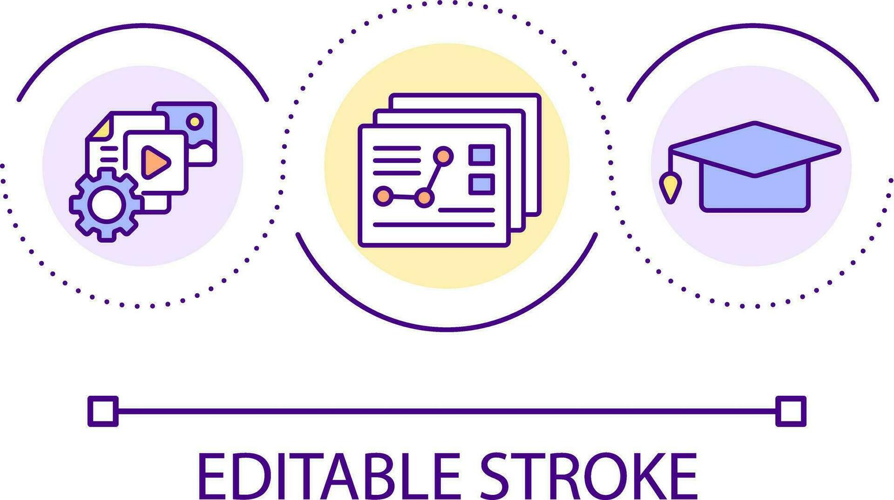 Well-structured lessons loop concept icon. Effective online classroom management abstract idea thin line illustration. Academic skills. Isolated outline drawing. Editable stroke vector