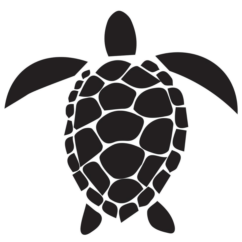 vector Tortuga negro icono