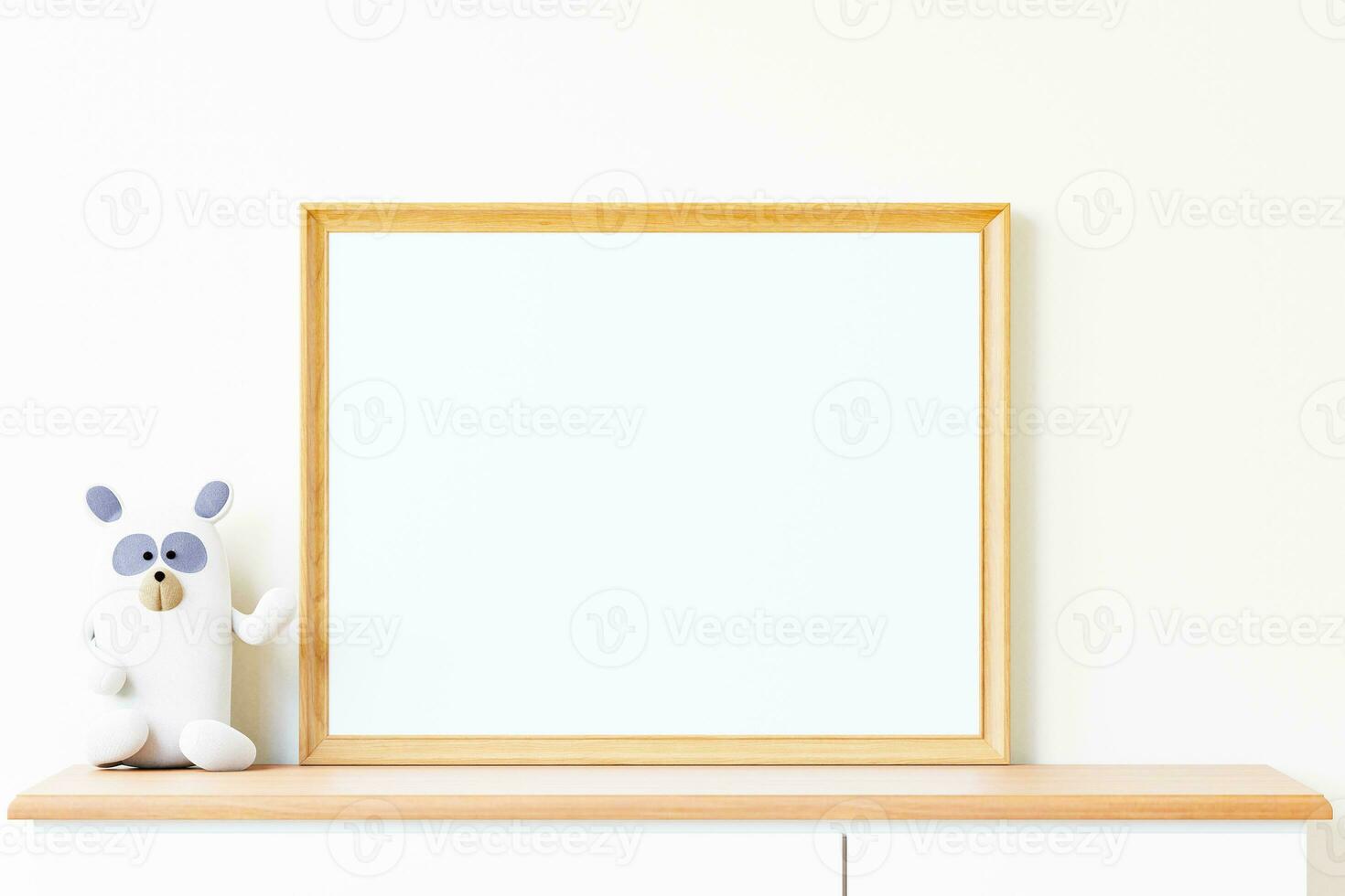 Nursery Digital Mockup,Nursery frame mockup. Frame Mockup. 3d 3D rendering. photo
