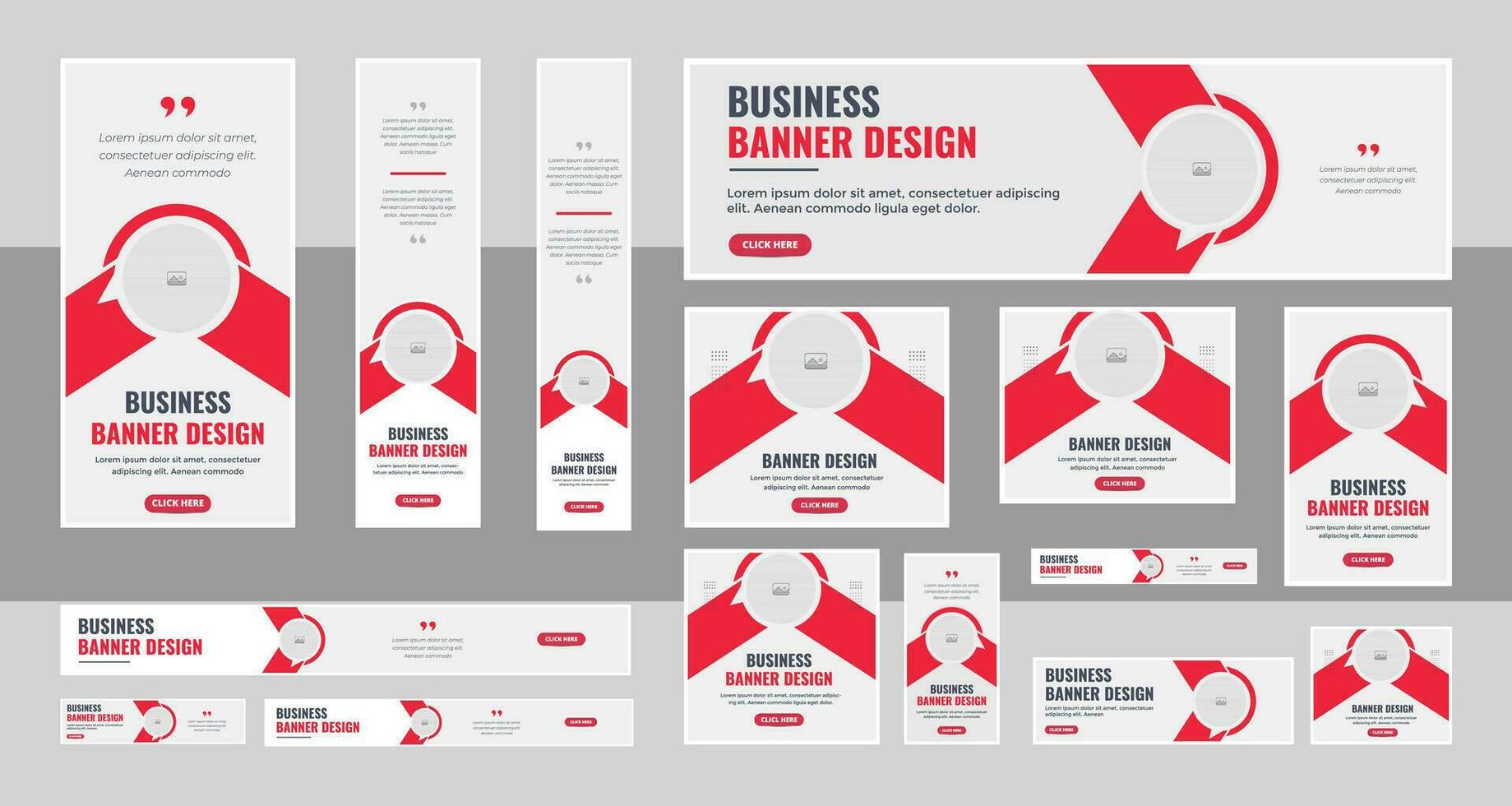 Web Banner Layout Set, Modern Business banner web template bundle design, Social Media Cover ads banner, flyer, invitation card vector