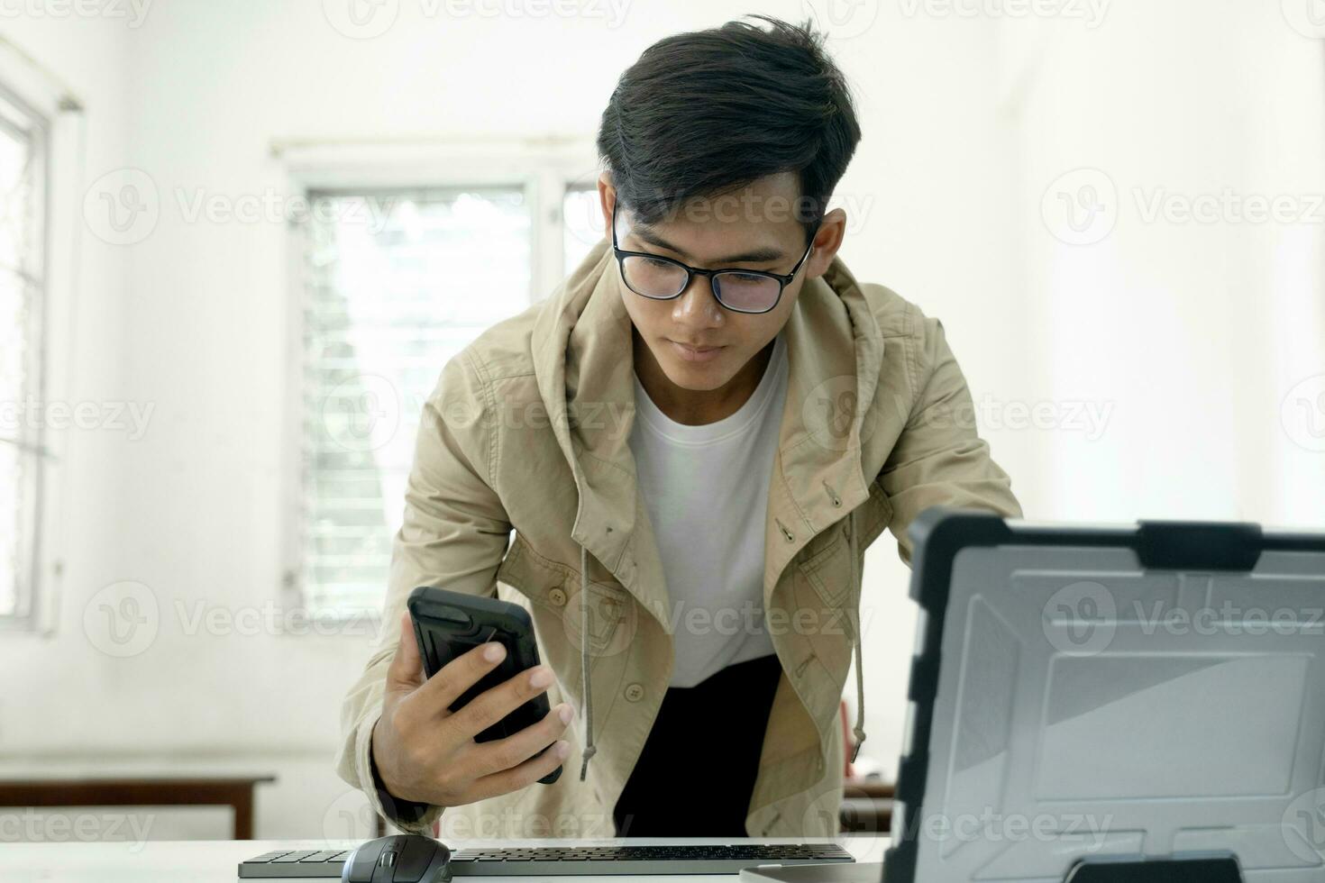 Programmers and developer teams are coding and developing software photo