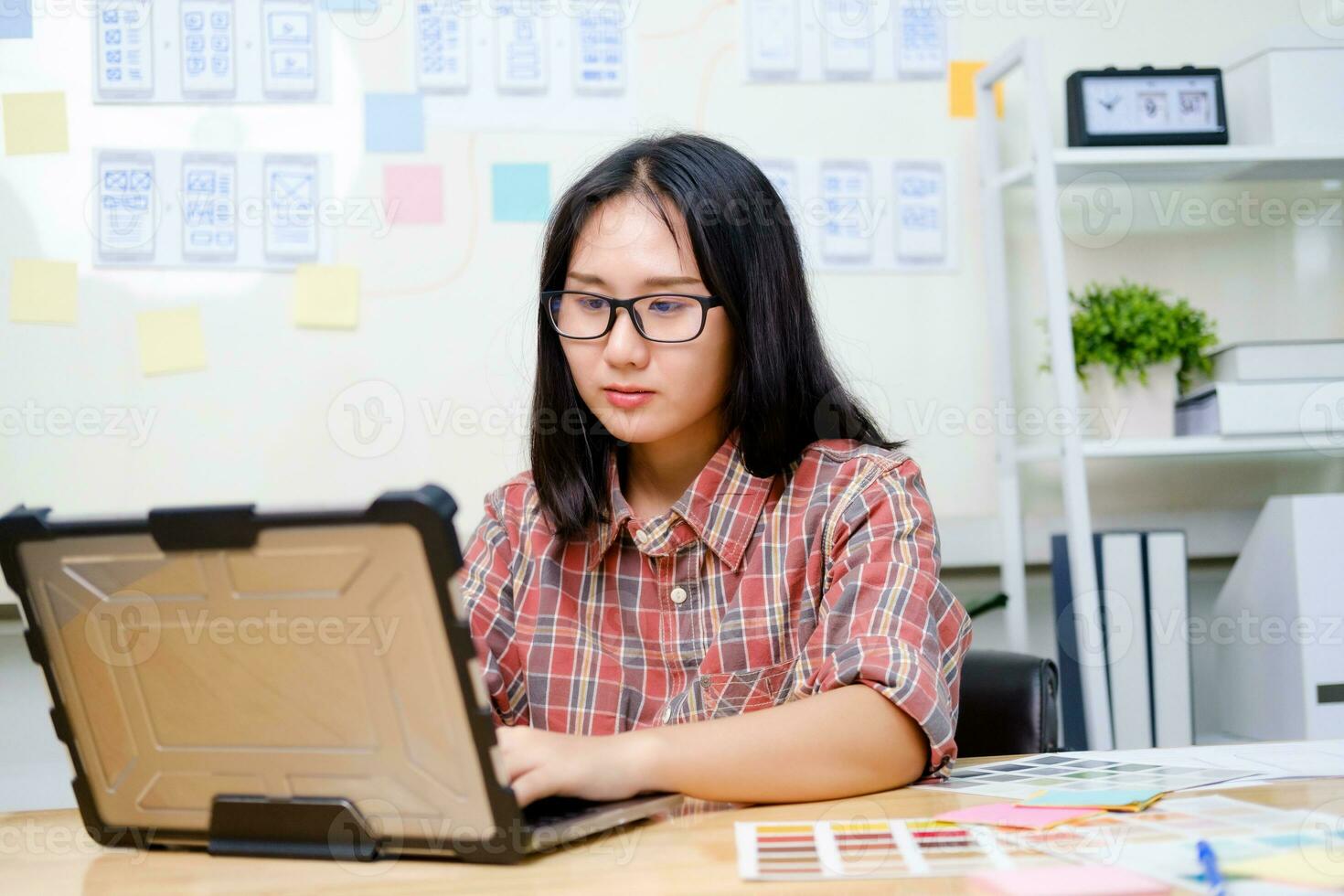 Programmers and developer teams are coding and developing software. photo