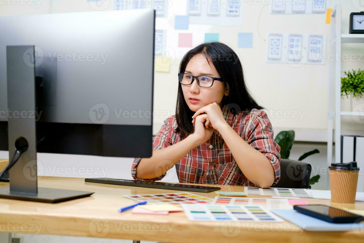 UX UI and Programming development technology. photo